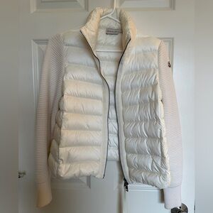 Moncler Quilted Down & wool Short Cardigan
